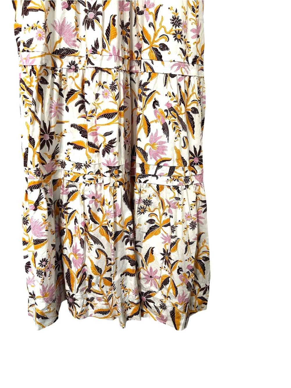 Anthropologie Somerset Maxi Dress 100% Cotton Size M Tiered V Neck Short Sleeve - Picture 9 of 12